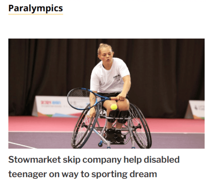 A local news article about a business’s charitable donation