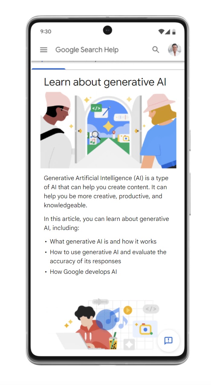 The Keyword's section about learning about generative AI
