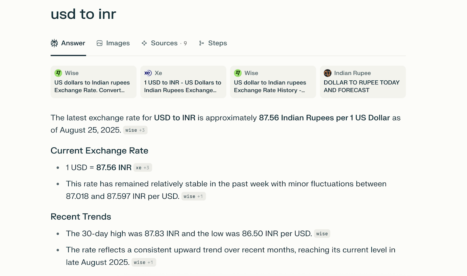 Currency converter doesn't have an interactive element.