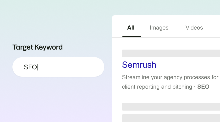 Enter a Target Keyword