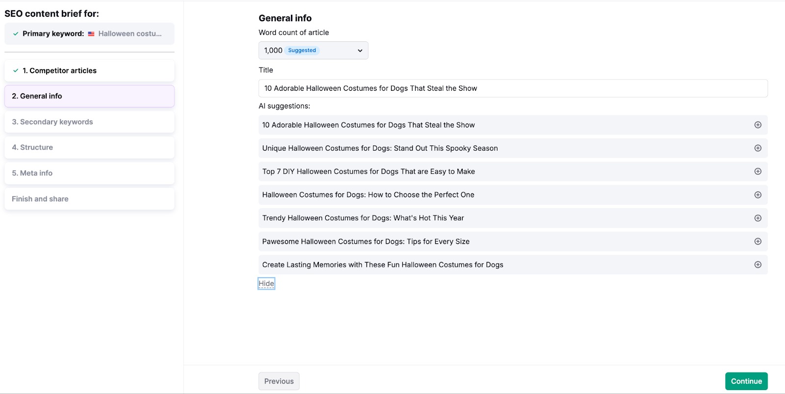 SEO Brief Generator image 4